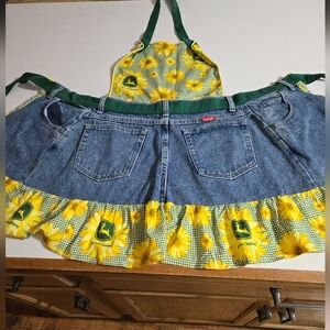 John Deere Green And Wrangler Denim Apron